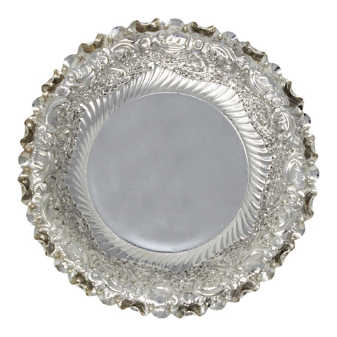 1895 Antique Victorian Era Sterling Silver Dish Silversmiths Hamilton & Inches Edinburgh Hallmarks