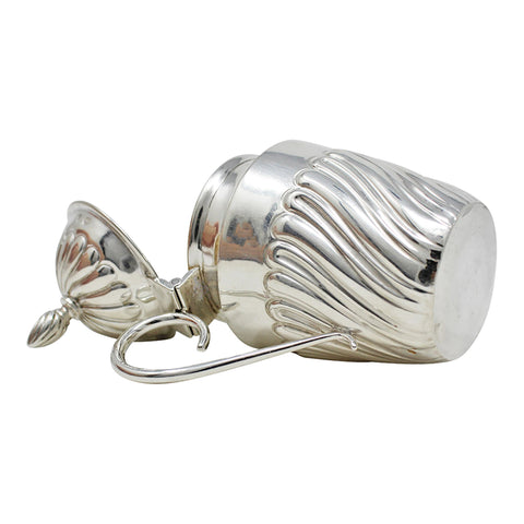 1895 Antique Victorian Era Sterling Silver Mustard Pot Silversmiths Hilliard & Thomason Birmingham Hallmarks