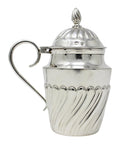 1895 Antique Victorian Era Sterling Silver Mustard Pot Silversmiths Hilliard & Thomason Birmingham Hallmarks