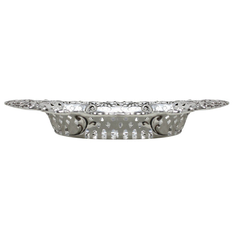 1895 Antique Victorian Era Sterling Silver Pierced Bonbon Dish Silversmith Henry Matthews Birmingham Hallmarks