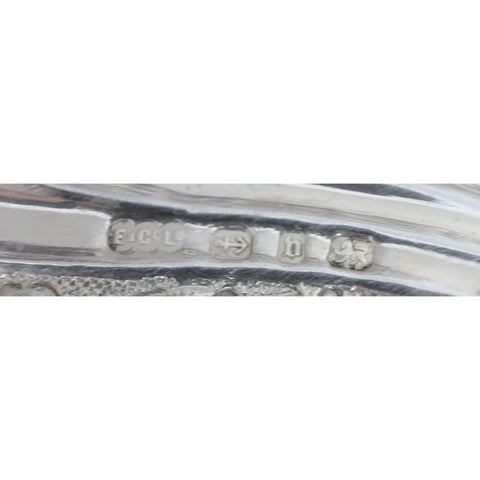 1895 Antique Victorian Era Sterling Silver Pierced Dish Silversmiths Elkington & Co Ltd Birmingham Hallmarks