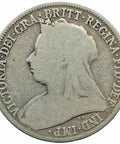 1895 Shilling Victoria Queen Great Britain Silver British Coin