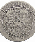 1895 Shilling Victoria Queen Great Britain Silver British Coin