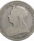 1895 Shilling Victoria Queen Great Britain Silver British Coin