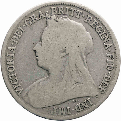 1895 Shilling Victoria Queen Great Britain Silver British Coin