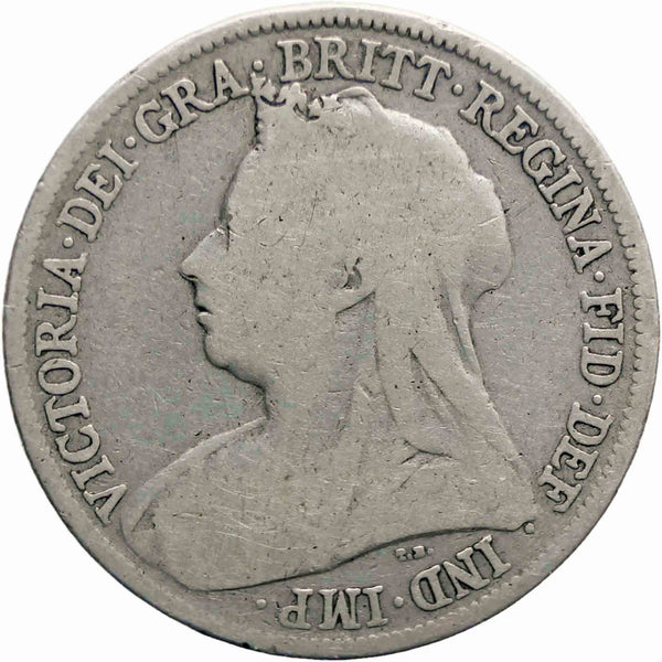 1895 Shilling Victoria Queen Great Britain Silver British Coin