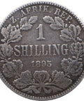 1895 South Africa 1 Shilling Coin Paul Kruger