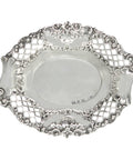 1895 Victorian Era Antique Pierced Dish Silversmith Thomas Hayes Birmingham Hallmarks