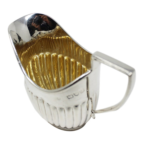 1896 Antique Victorian Era Sterling Silver Cream Jug Maker George Maudsley Jackson London Hallmarks