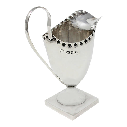 1896 Antique Victorian Era Sterling Silver Cream Jug Silversmith George Nathan & Ridley Hayes Chester Hallmarks