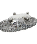 1896 Antique Victorian Era Sterling Silver Pierced Dish Silversmiths George Nathan & Ridley Hayes Chester Hallmarks