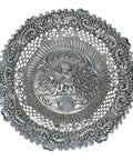 1896 Antique Victorian Era Sterling Silver Pierced Dish with Cupid Cherub Decoration Silversmiths William Devenport Birmingham Hallmarks