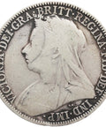 1896 Florin Victoria Silver Great Britain Coin Two Shillings (3rd portrait)