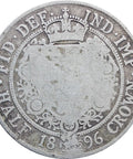 1896 Great Britain Victoria Silver Half Crown Coin