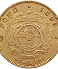 1896 Half Pond South Africa Gold Johannes Paulus Kruger Coin