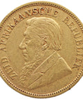 1896 Half Pond South Africa Gold Johannes Paulus Kruger Coin