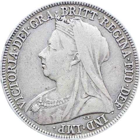 1896 Shilling Queen Victoria Great Britain Silver Coin