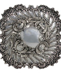 1897 Antique Victorian Era Sterling Silver Bon Bon Dish Silversmith William Henry Leather Birmingham Hallmarks