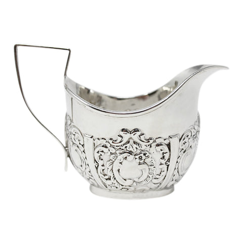 1897 Antique Victorian Era Sterling Silver Cream Jug Silversmith Edward Samuel Jones Birmingham Hallmarks