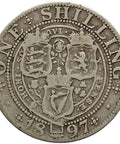 1897 Shilling Queen Victoria Great Britain Silver Coin