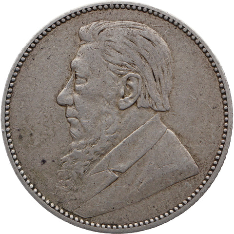 1897 Shilling South Africa Paul Kruger ZAR Silver Coin
