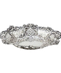 1898 Antique Victorian Era Pierced Bonbon Dish Silversmith Matthew John Jessop Birmingham Hallmarks