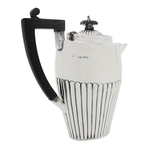 1898 Antique Victorian Era Sterling Silver Coffee Pot Silversmiths John Millward Banks Chester Hallmarks
