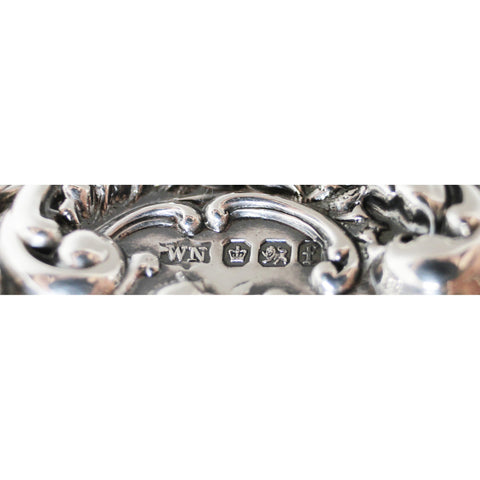 1898 Antique Victorian Era Sterling Silver Dish Silversmith William Neale & Son Sheffield Hallmarks