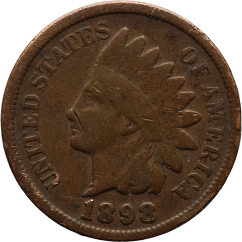 1898 One Cent United States Coin Indian Head