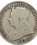 1898 Shilling Queen Victoria Great Britain Silver Coin