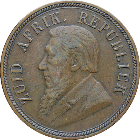 1898 South Africa Johannes Paulus Kruger One Penny Coin