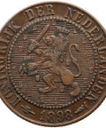 1898 2½ Cent Netherlands Coin Kingdom of the Netherlands
