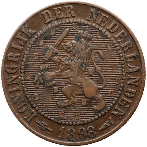 1898 2½ Cent Netherlands Coin Kingdom of the Netherlands