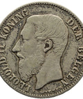1899 50 Centimes Belgium Coin Silver Leopold II Dutch text