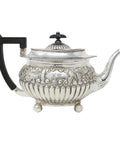 1899 Antique Victorian Era Large Sterling Silver Tea Pot Silversmiths Martin, Hall & Co (Richard Martin & Ebenezer Hall) Sheffield Hallmarks