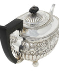 1899 Antique Victorian Era Large Sterling Silver Tea Pot Silversmiths Martin, Hall & Co (Richard Martin & Ebenezer Hall) Sheffield Hallmarks