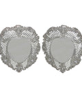 1899 Antique Victorian Era Pair Sterling Silver Pierced Dishes Silversmiths Elkington & Co Ltd Sheffield Hallmarks