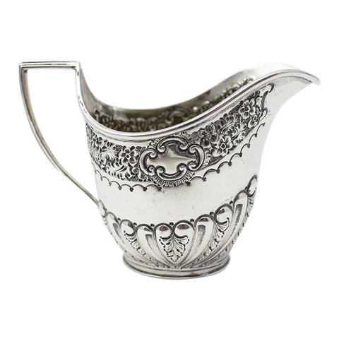 1899 Antique Victorian Era Sterling Silver Cream Jug Silversmith James Deakin & Sons (John & William F Deakin) Sheffield Hallmarks