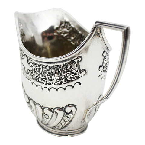 1899 Antique Victorian Era Sterling Silver Cream Jug Silversmith James Deakin & Sons (John & William F Deakin) Sheffield Hallmarks