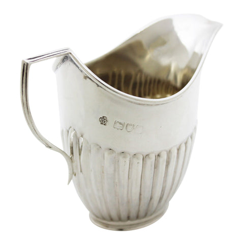 1899 Antique Victorian Era Sterling Silver Cream Jug Silversmith William Hutton & Sons Ltd London Hallmarks
