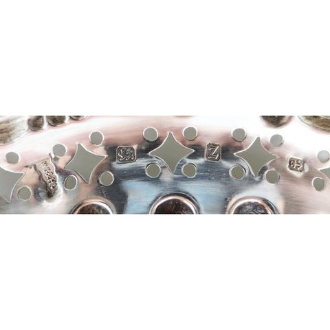 1899 Antique Victorian Era Sterling Silver Dish Walker & Hall Birmingham Hallmarks