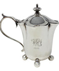 1899 Antique Victorian Era Sterling Silver Mustard Pot with clear glass liner Silversmiths Horace Woodward & Co Ltd London Hallmarks