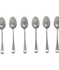 1899 Antique Victorian Era Sterling Silver Set Six Tea Spoons Silversmith Thomas Bradbury & Sons London Hallmarks