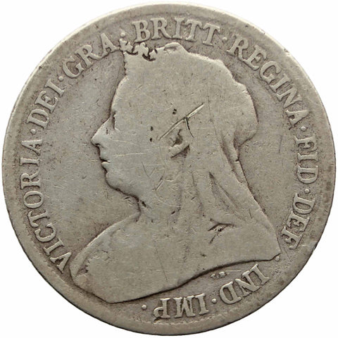 1899 Shilling Victoria Queen Great Britain Silver British Coin
