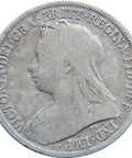 1899 Shilling Victoria Queen Great Britain Silver British Coin