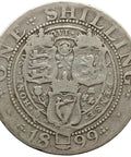 1899 Shilling Victoria Queen Great Britain Silver British Coin