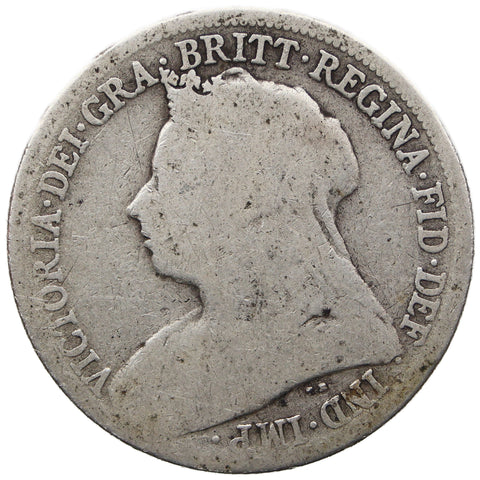 1899 Shilling Victoria Queen Coin GB