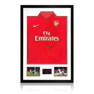 Sol Campbell Signed Arsenal 2009/10 Home Shirt Premium Frame