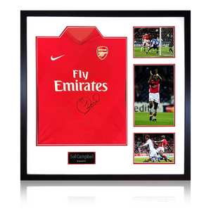 Sol Campbell Signed Arsenal 2009/10 Home Shirt Elite Frame