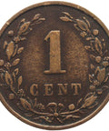 1900 1 Cent Netherlands Coin Wilhelmina